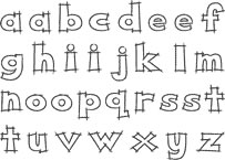 Technique Tuesday - Alphabet Stamp Set - Boulder Skyline Lowercase Letters Large  (sold individually)